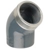Колено переходное 45° ПВХ Hidroten 1002174, металлическое кольцо, d50 мм, 1 1/2"